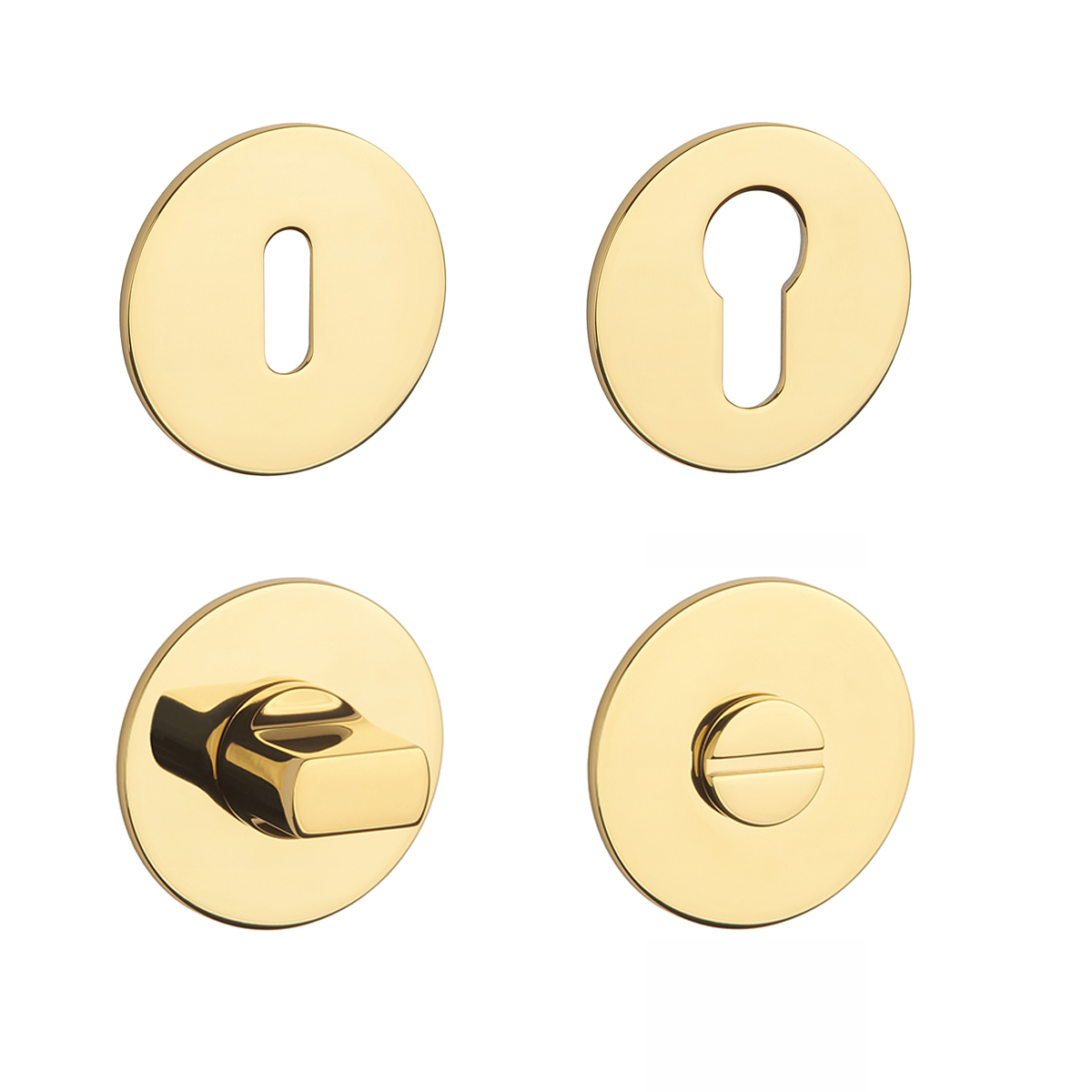 Rozeta ku kľučke SH - ROZETA OVAL - R 3SM ZLL PVD - zlatá lesklá (GOLD PVD) | MP-KOVANIA.sk