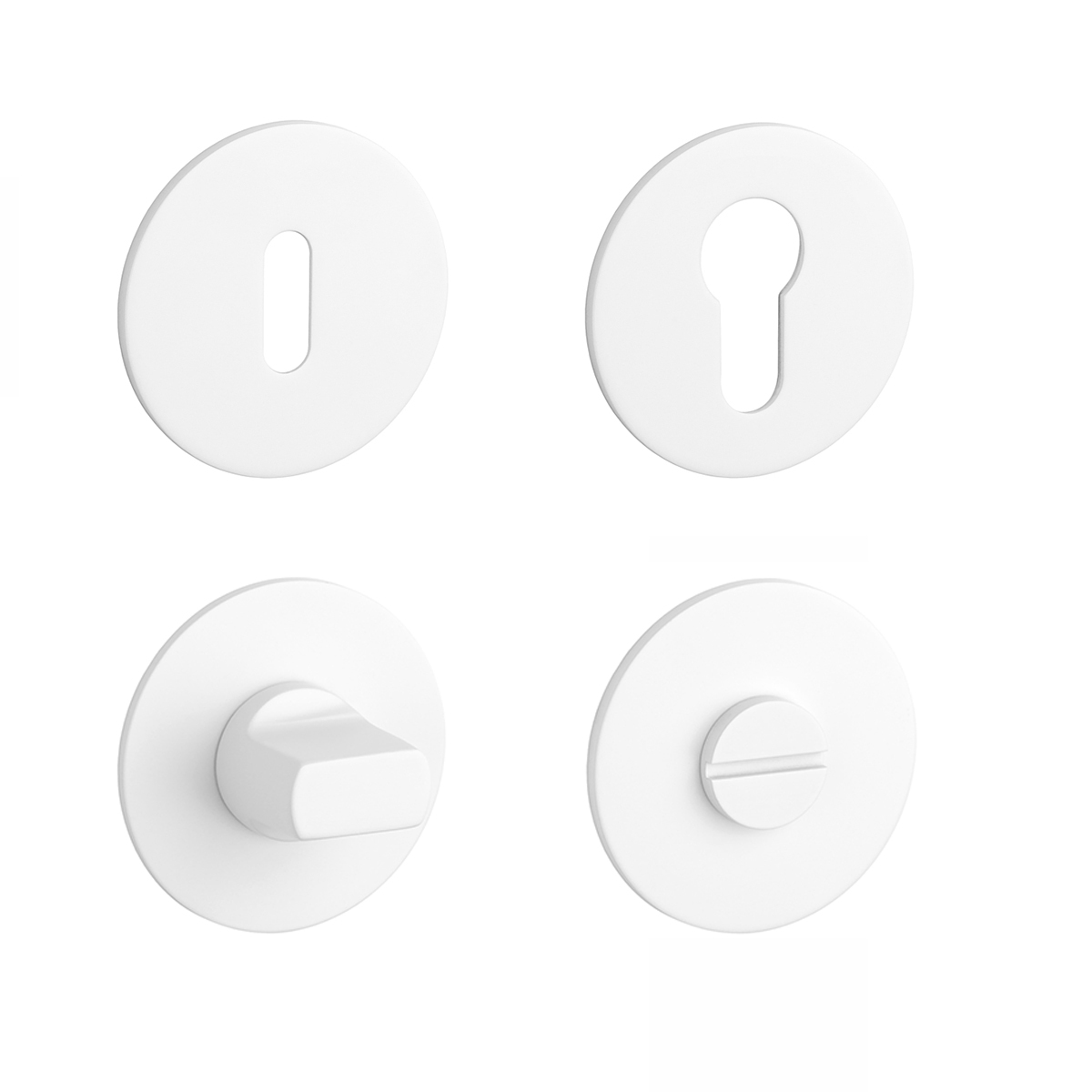 Rozeta ku kľučke SH - ROZETA OVAL - R 3SM BIM - biela matná (WH) | MP-KOVANIA.sk