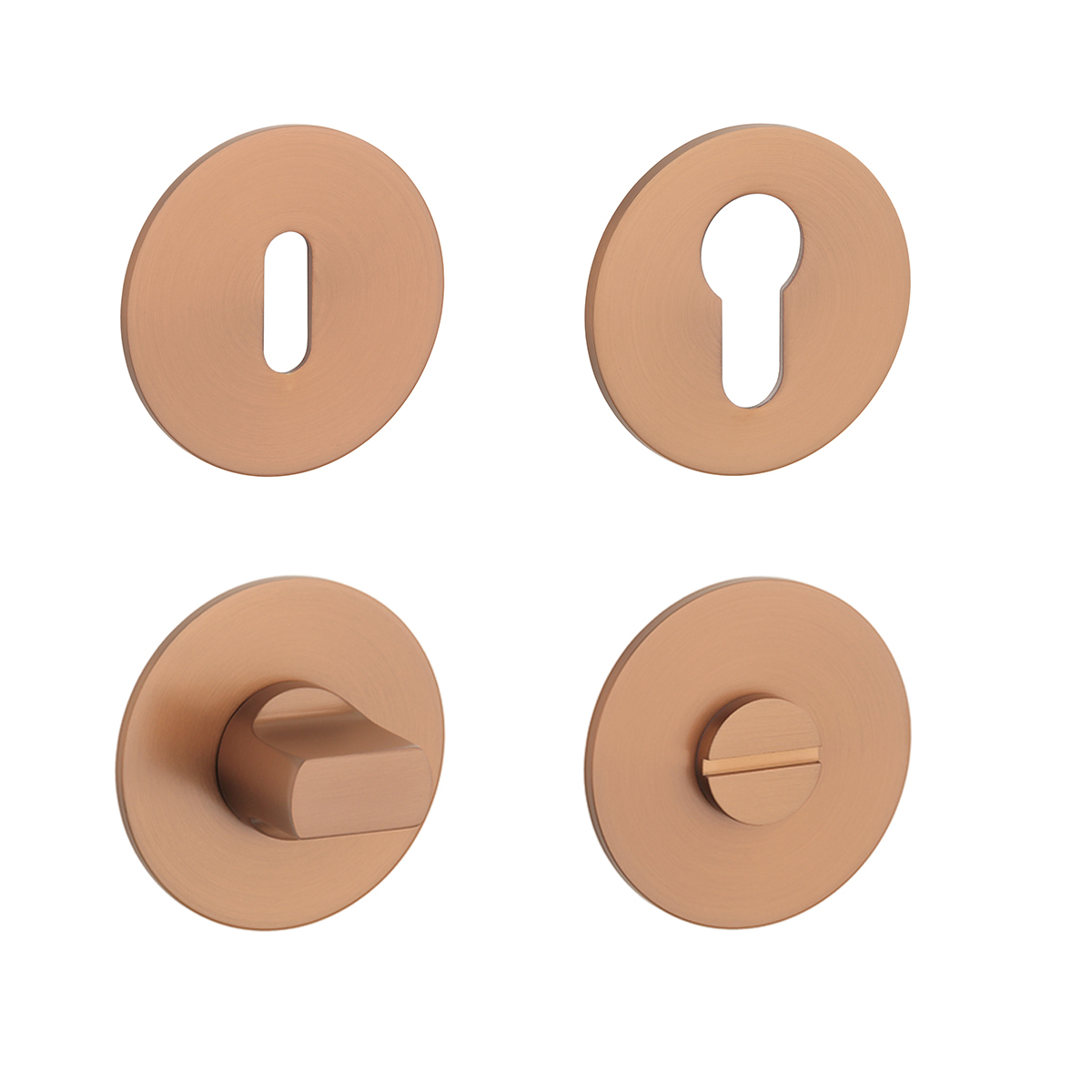 Rozeta ku kľučke SH - ROZETA OVAL - R 3SM MEM PVD - meď matná (PN PVD) | MP-KOVANIA.sk