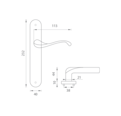 Kľučky na oválnych štítoch Zlatý FROSIO BORTOLO