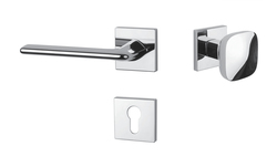 Kľučky na hranatých rozetách Strieborný APRILE