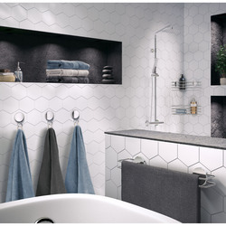 Samolepiace držiaky a vešiaky na uteráky Strieborný SMEDBO