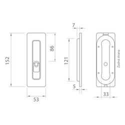 Mušle a madielka na posuvné drevené dvere Biely Tupai