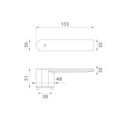 Kľučky s integrovaným uzamykaním Čierny APRILE