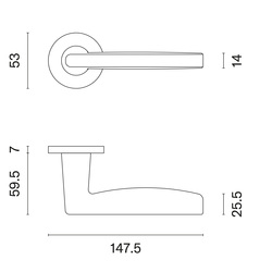 Kľučky na okrúhlych rozetách Zlatý APRILE