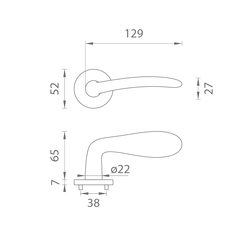 Kľučky na okrúhlych rozetách Čierny APRILE