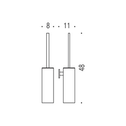 WC kefy s nádobou Biely COLOMBO