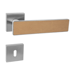 Kľučka na dvere JNF - FRAME CONTOUR 436 - HR NEM - nerez matná /béžová koža | MP-KOVANIA.sk