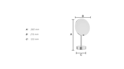 Kozmetické zrkadlá Strieborný SMEDBO