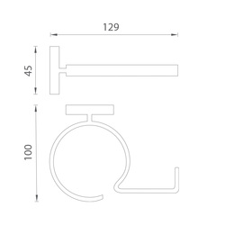 Držiaky na fén Strieborný SMEDBO