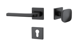 Kľučky na hranatých rozetách Čierny APRILE