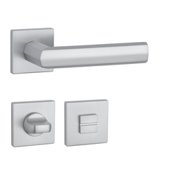 Kľučky na hranatých rozetách Strieborný APRILE