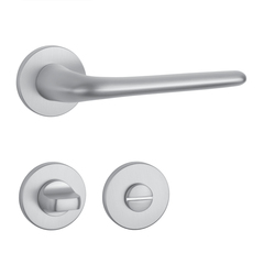 Kľučky na okrúhlych rozetách Strieborný APRILE