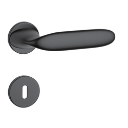Kľučka na dvere AS - PEONIA - R 7S CIM - čierna matná (BK) | MP-KOVANIA.sk