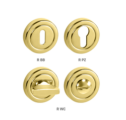 Rozeta ku kľučke TI - ROZETA - R delená ZLL - zlatá lesklá (01) | MP-KOVANIA.sk