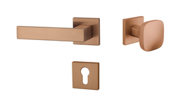 Kľučky na hranatých rozetách Medený APRILE