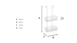 Košíky do sprchy Čierny SMEDBO