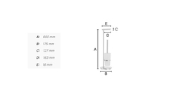 WC kefy s nádobou Strieborný SMEDBO