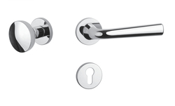 Kľučky na okrúhlych rozetách Strieborný APRILE