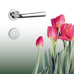 Kľučky na okrúhlych rozetách Strieborný APRILE