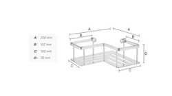 Košíky do sprchy Strieborný SMEDBO