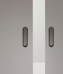 Mušle a madielka na posuvné drevené dvere Sivý PR