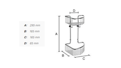 Košíky do sprchy Strieborný SMEDBO