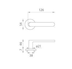 Kľučky na okrúhlych rozetách Zlatý APRILE