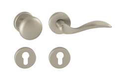 Kľučky na okrúhlych rozetách Strieborný Tupai