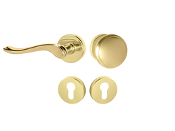 Kľučky na spevnených okrúhlych rozetách bez prekrytia vložky Zlatý Mariani