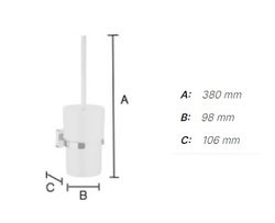 WC kefy s nádobou Strieborný SMEDBO