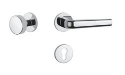 Kľučky na okrúhlych rozetách Strieborný APRILE