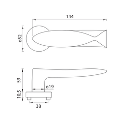 Kľučky na okrúhlych rozetách Strieborný LINEA CALI