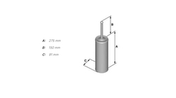 WC kefy s nádobou Strieborný SMEDBO