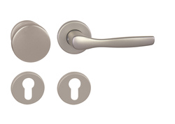 Kľučky na okrúhlych rozetách Strieborný BA