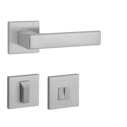 Kľučky na hranatých rozetách Strieborný APRILE