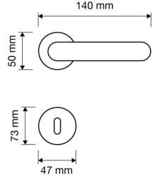 Kľučky na okrúhlych rozetách Bronzový LINEA CALI