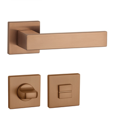 Kľučky na hranatých rozetách Medený APRILE