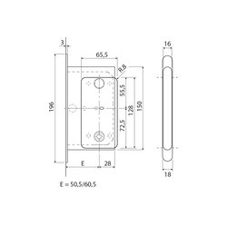 Mušle a madielka na otváravé drevené dvere Biely AGB