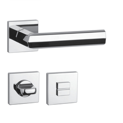 Kľučky na hranatých rozetách Strieborný APRILE