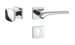 Kľučky na hranatých rozetách Strieborný APRILE