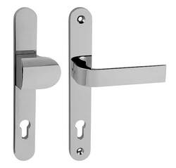 Kľučky na spevnených oválnych úzkych štítoch bez prekrytia vložky Strieborný Tupai