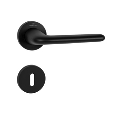 Kľučka na dvere CE - LEAS - R CIM - čierna matná (PC24) | MP-KOVANIA.sk