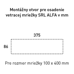 Mriežky šírka 100 mm Bronzový SRL