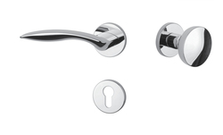 Kľučky na okrúhlych rozetách Strieborný APRILE