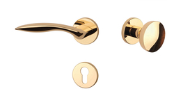 Kľučky na okrúhlych rozetách Zlatý APRILE