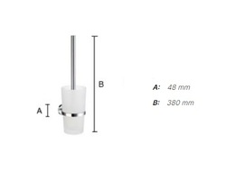 WC kefy s nádobou Strieborný SMEDBO