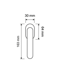 Oválne kľučky na okná Zlatý LINEA CALI