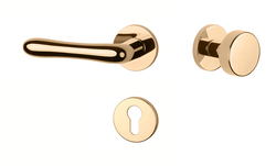 Kľučky na okrúhlych rozetách Zlatý APRILE