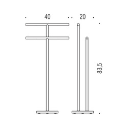 Stojanové držiaky do kúpeľne Strieborný COLOMBO